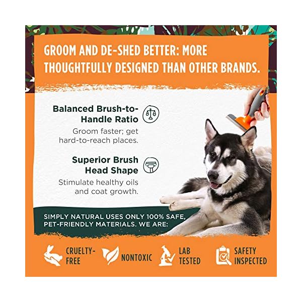 Shedding-Brush-Deshedding-Tool-by-Simply-Natural--Stainless-Steel-Deshedding-Tool-for-Dogs-and-Deshedding-Tool-for-Cats-with-Removable-10cm-Shedding-Blade 𝐖𝐈𝐍𝐍𝐄𝐑 𝟐𝟎𝟐𝟑 Professional Deshedding Brush Tool for Dogs, Undercoat Rake Dog Brushes for Grooming, Brush Tool for Dogs…