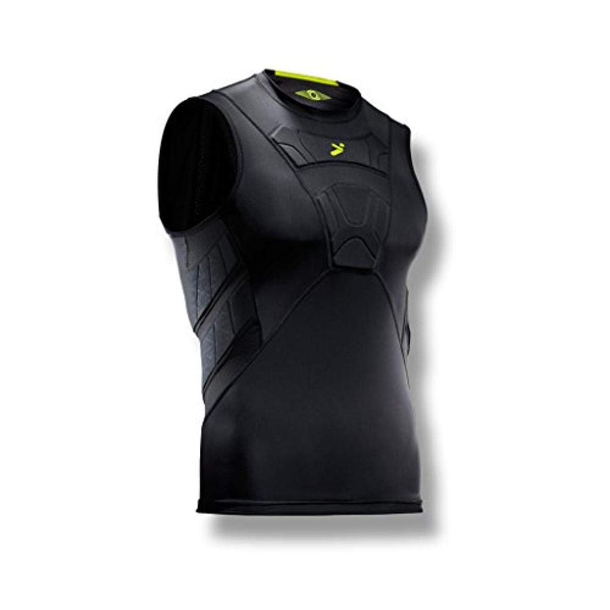 Storelli BodyShield Sleeveless Undershirt | Protective Soccer Base Layer | Lightweight Compression Top | Padded Chest and Rib Protection