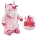 HomeTop Premium Classic Rubber Hot Water Bottle with Cute Unicorn Cover (1L, Pink)