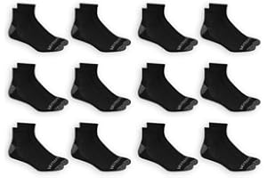 Fruit of the Loom Mens Dual Defense Ankle Socks (12 Pack)
