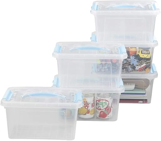 Fosly Caja de Almacenaje, Caja de OrdenacióN PláStico, Paquete de 6 Cajas: Amazon.es: Hogar