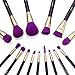 Jessup 15pcs Purple/Darkviolet Makeup Brushes Set Powder Foundation Eyeshadow Eyeliner Lip Contour Concealer Smudge Brush Tool T114