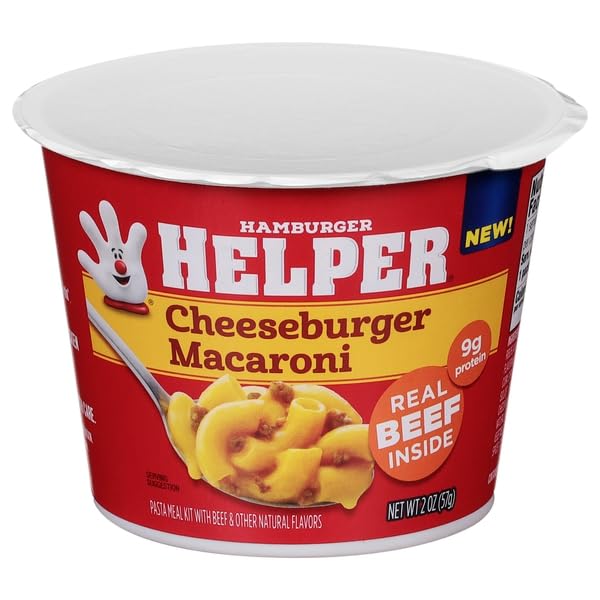 HAMBURGER HELPER CUPS – CHEESEBURGER MACARONI – 2OZ