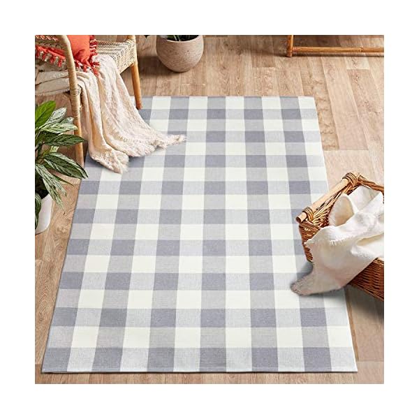 Ailsan Buffalo Plaid Checkered Rug Outdoor Layered Doormat 3' x 5