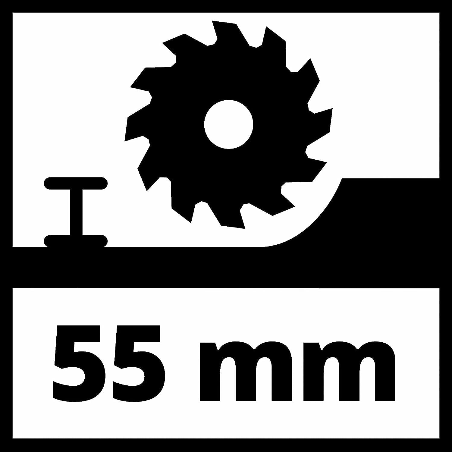 Einhell Handkreissäge TC-CS 1250 (1.250 W, 5.500 min-1, werkzeuglose Einstellung Tiefe/Winkel, Zusatzhandgriff, Spindelarretierung, Spaltkeil, inkl. Hartmetall-Sägeblatt) 8