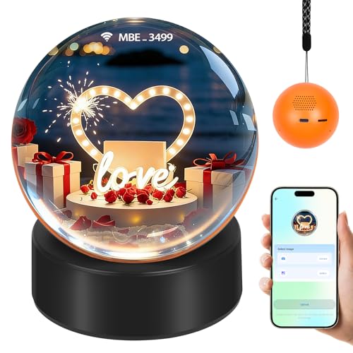 Photo 1 of Memory Orb Ball – 2.76" Crystal Video Orb with Digital Display – Uploadable Photos & Videos via WiFi – Personalized Gift for Anniversary, Birthday, Wedding, Home Décor