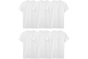 Fruit of the Loom Men's 3XL Eversoft Cotton Stay Tucked V-Neck T-Shirt, Tall Man-6 Pack White