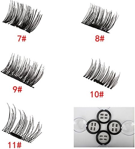 JOY DRAGON Fashion 3D Magnetic Eyelashes,Mink Reusable False Magnet Eye Lashes No Glue (4pcs) (8)