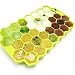 Silicone Ice Cube Tray Deeer - 37 pcs Cute Hex Shape Ice Brick Maker (Green)