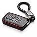 Vitodeco LEXUS 4 Buttons Leather Keyless Entry Remote Control Smart Key Case Cover with Braided Leather Key Chain (Black/Red)