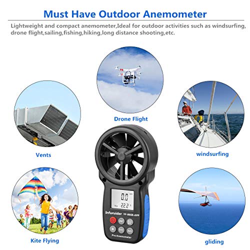 INFURIDER Digital Wireless Anemometer with APP via Bluetooth,YF866APP