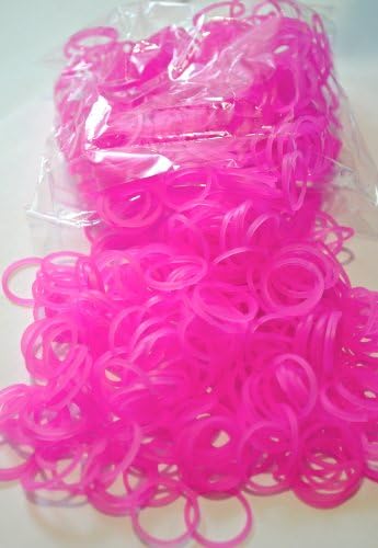 Refill Bands &amp; S-clips Colorful Variation Rubber Bands for Any Loom Kit (Rose Jelly)