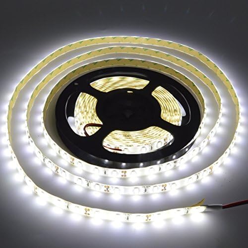 5M/16.4ft SMD5630 LED Light Strip Waterproof IP65 12VDC 300leds Dual Board Natural White 4500K Light
