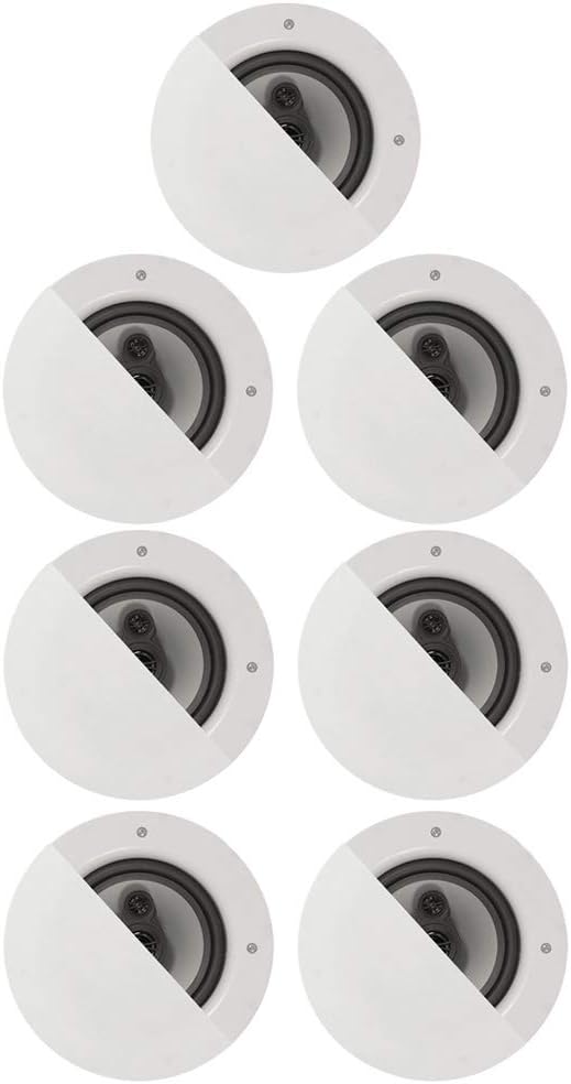 Acoustic Audio CSic64 Frameless 6.5" in Ceiling 7 Speaker Set 3 Way Home Theater Speakers