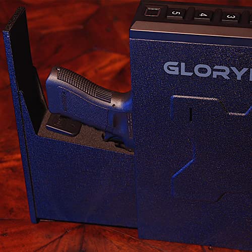 GLORYFIRE Gun Safe Biometric Pistol Safe, Mounted Nightstand Quick