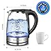 HadinEEon Electric Kettle Glass Boiler Coffee Pot, Water Heater 7 Big Cups 1.8 Liter with Quick Boil, Auto Shut Off and Boil-Dry Protection