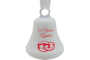 WESTMAN WORKS 40th Anniversary Ornament Forty Years Together Wedding Bell for Couples Parents or Grandparents Gift Boxed Set