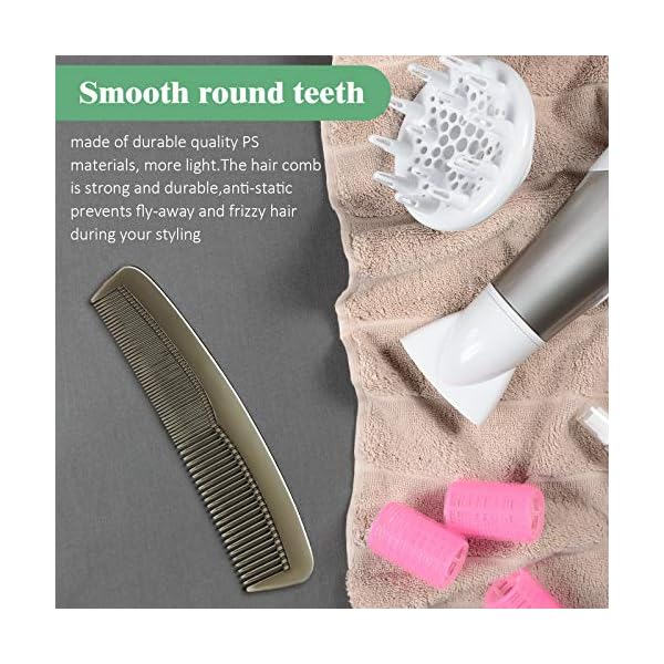 Hair-Comb-Cutting-Comb-Hairdressing-Comb-Fine-Tooth-Hair-Comb-Plastic-Barber-Comb-with-Standard-and-Fine-Tooth-Styling-Combs-for-Men-Women-Home-Salon-Hair-Styling-Grooming Fine Tooth Comb Hairdressing Hair Comb Beard Fine Comb Cutting Comb Facial Hair Comb Plastic Barber Comb with Standard…