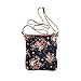 Black Floral Rose Crochet Crossbody Bag w/Pocket