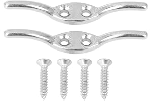 X AUTOHAUX 2 Set 2 Inch 316 Stainless Steel Universal Marine Boat Flagpole Cleat Hook with 4 Mounting Screws