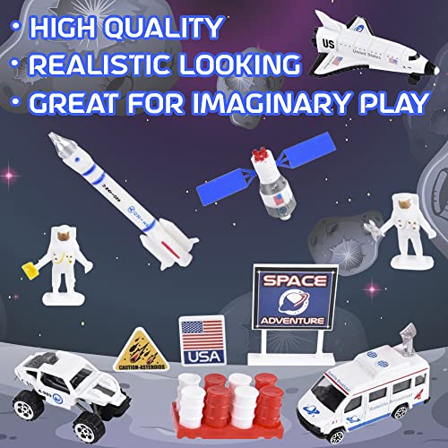 ArtCreativity 15 PieceDiecastSpace Play Set, Space Toys for Kids with