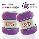 SHOUNg Reflective Ankle/Wrist Weights (1 Pair) with Adjustable Strap for Fitness, Workout, Exercise, Walking, Jogging, Gymnastics, Aerobics and Gym(1lb 2lbs 3lbs 4lbs 5lbs 6lbs 8lbs 10lbs)