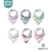 Baby Bandana Drool Bibs - Cute Kids Design for Girls, 100% Organic Cotton for Drooling and Teething, Perfect Baby Registry Gift for Infant and Newborn by KiddyByte