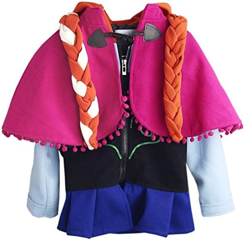 Princess Anna Hoodie Sweater for Girls Kids of 3-8 (XXL)