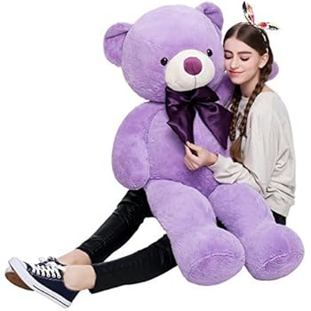 Misscindy Giant Teddy Bear Plush Stuffed Animals for Girlfriend or Kids 47 inch, (Purple)