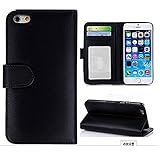iPhone 7 Plus Case,iPhone 7 Plus Wallet Case,Carryberry Leather Case [Wallet] Flip Book Cover Design with Kickstand Function and ID Credit Card Slot for iPhone 7 Plus - Black