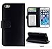 iPhone 7 Plus Case,iPhone 7 Plus Wallet Case,Carryberry Leather Case [Wallet] Flip Book Cover Design with Kickstand Function and ID Credit Card Slot for iPhone 7 Plus - Black