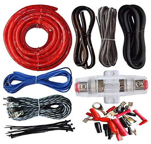SoundBox 4 Gauge Amp Kit Amplifier Install Wiring & 2.5 Farad Digital Capacitor, 2300W Peak