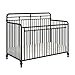 Little Seeds Monarch Hill Hawken 3 in 1 Convertible Metal Crib, Black