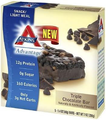 Atkins Advantage Bar - Triple Chocolate - Box of 5 - 1.4 oz - Pack Of 1