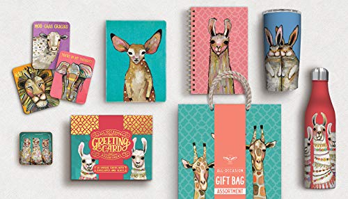 Medium-Tabbed-Spiral-Notebook-from-Studio-Oh-with-Decorative-Art-Cover--192-Pages-675--825-La-La-Llama
