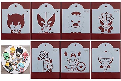 American Confections Marvel Super Hero Cookie Cutter with Stencils ...