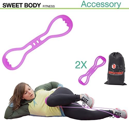 SweetBody Fitness Accessories Booty Belt Kit - Butt Resistance Exercise Band | Set of 2 Loop Thick Hip, Leg, Glute Bands with Carry Bag.