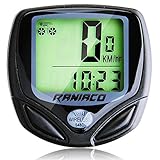 Bike Computer, Original Wireless Bicycle Speedometer, Bike Odometer Cycling Multi Function- Premium Product Package, Gifts for Bikers/Men/Women/Teens (Black) (Black) (Red)