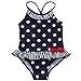 FEESHOW Toddler Girls' One Piece Polka Dot Swimsuit Swimwear Bathing Suit