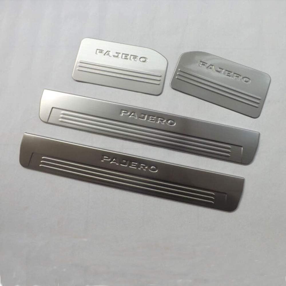 Met lcx Automotive Stainless Steel Inner Sill Strip Welcome Pedal Car Styling Sticker Accessories 4 Pieces.For Mitsubishi Pajero 2013