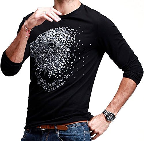 Amazon Richie Rosa 長袖 Tシャツ ロングスリーブ 秋物 メンズ カジュアル イラスト イーグル アパレル 男性 オリジナル ブレスレット セット Dkg99 M Tシャツ カットソー 通販