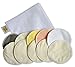 Organic Bamboo Nursing Pads (10 Pack) for Night Protection with Laundry Bag by Baby Zelis - Ultra Soft, Reusable, Heavy Leak-Proof, Washable 4 Layer Breast Pads.