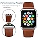 Viodo wu188 Apple Watch Band Leather 42mm, [New Version] iWatch Strap Premium Vintage Crazy Horse Genuine Leather Replacement Band for Apple Watch Series 3 Series 2 Series 1 Sport and Edition (Red Brown)