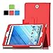 Acer Iconia One 8 B1-850 case, KuGi ® Acer Iconia One 8 B1-850-Multi-Angle Stand Slim-Book PU Leather Cover Case only fit for for Acer Iconia One 8 B1-850 tablet (Red)