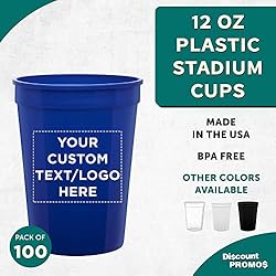 Custom Disposable Plastic Cups 12 oz. Set of