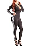 Lealac Women's Short Sleeve Zip Up Sport Bodycon