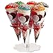 YestBuy Ice Cream Cone Holder Stand Cupcake Stand with 8 Holes Capacity Clear Clear Acrylic Cone Display Stand Weddings Baby Showers Birthday Parties Anniversaries Christmas Snack Tray