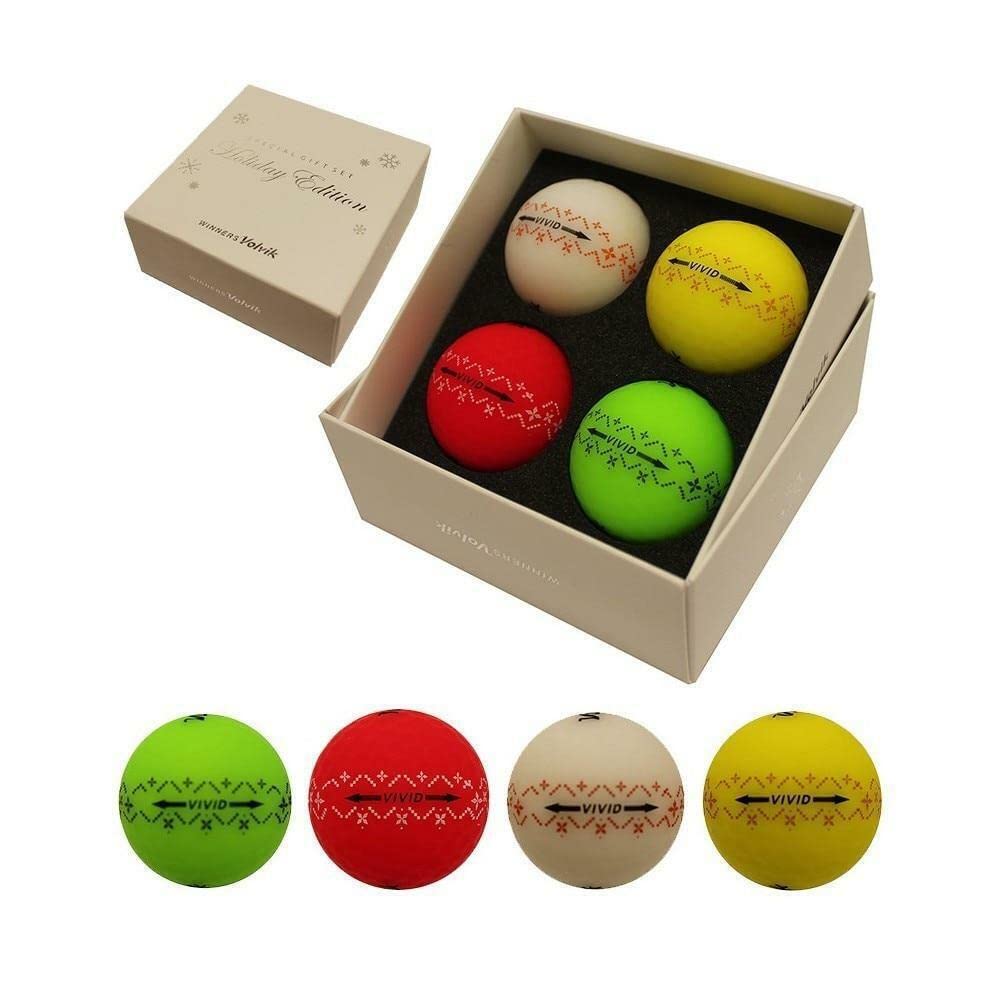 Volvik Unisex's Holidays Gift Pack, Chirstmas Golf Balls, Muli Colour, One Size, Xmas, 1DZ