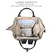 Uigos Baby Diaper Backpack Bag for Women Multi Function Waterproof Water Wipes Gray Travel Bookbag