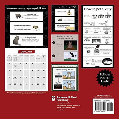 The Oatmeal 2016 Wall Calendar How To Tell If Your Cat Is Plotting To Kill You Buy Online In Bahamas The Oatmeal Products In Bahamas See Prices Reviews And